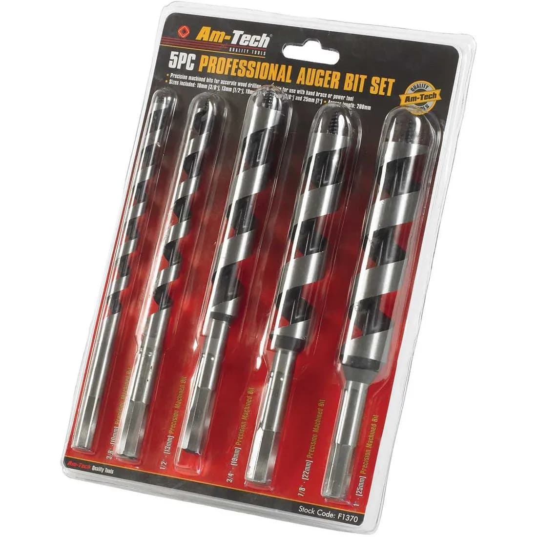 Auger Bit Set 5Pc Am-Tech