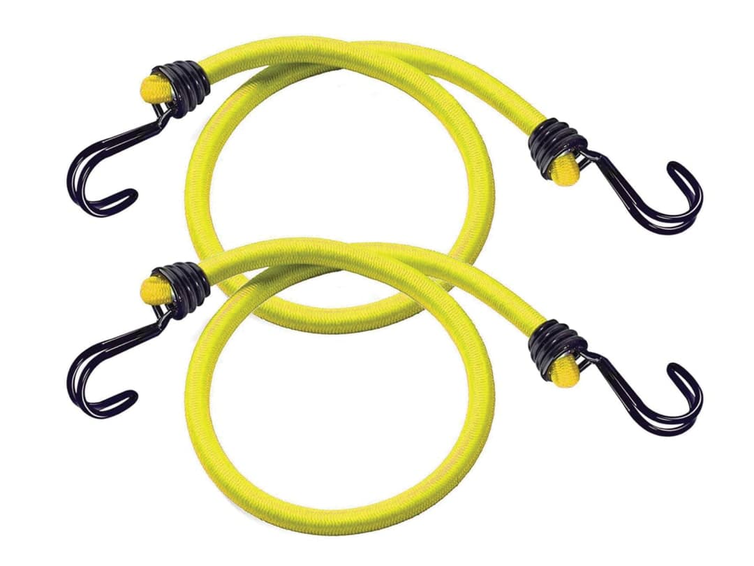 Master Lock Twin Wire Bungee Cord 100cm Yellow 2 Piece 3022EURDAT