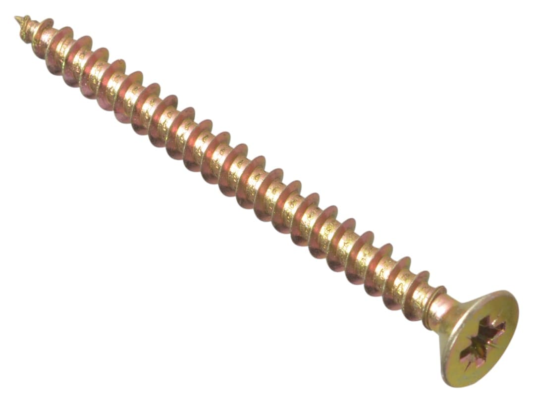ForgeFix Multi-Purpose Pozi Compatible Screw CSK ST ZYP 6.0 x 60mm Box 100 MPS660Y
