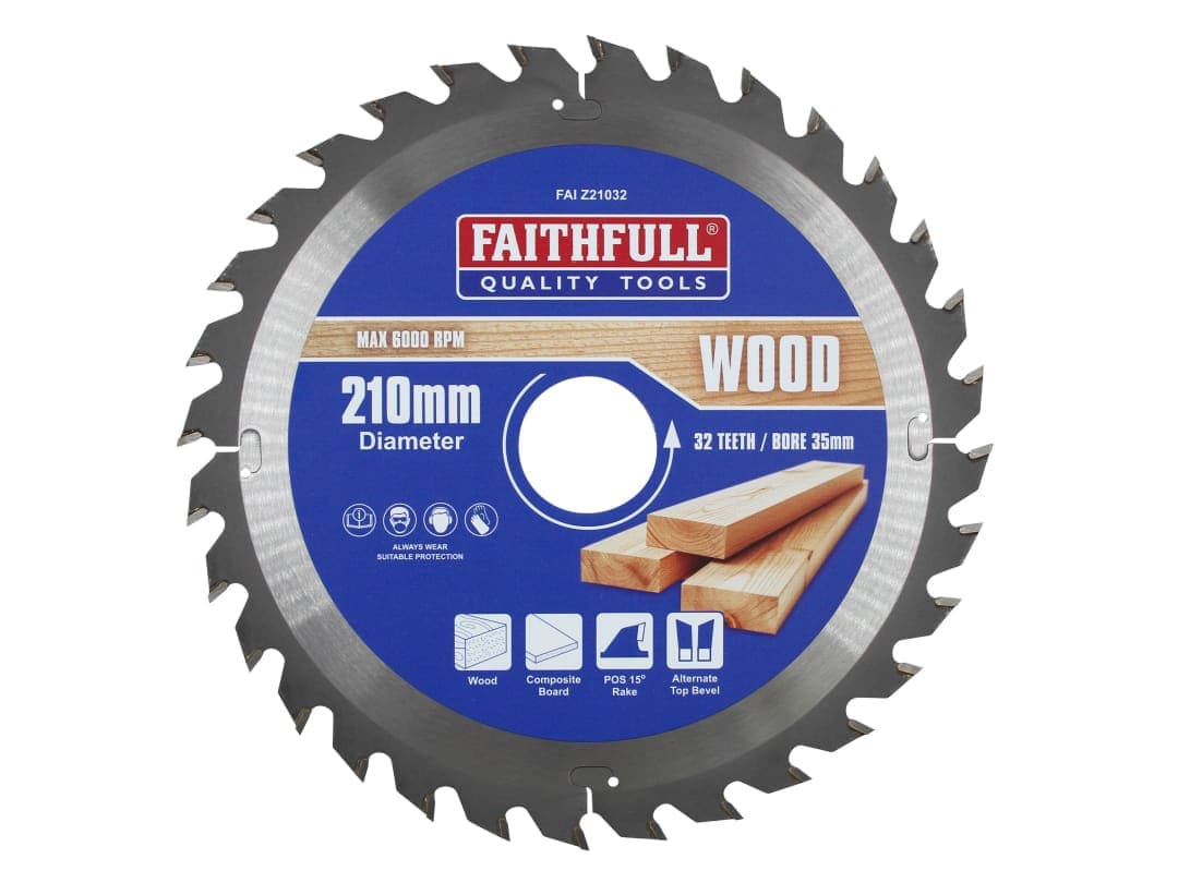 Faithfull TCT Circular Saw Blade 210 x 35mm x 32T POS FAIZ21032