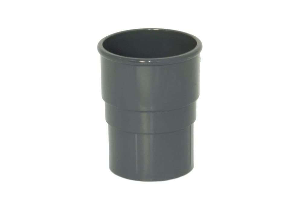 FloPlast Round Downpipe Socket - 68mm Anthracite Grey