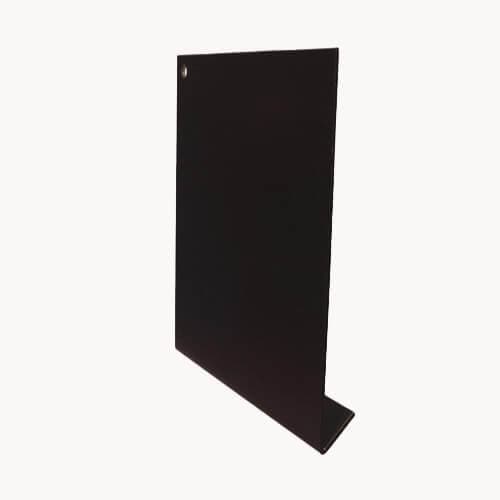 Aluminium Fascia V Profile Box End Assembly - 400mm x 2mm x 400mm Black (9005 Matt)