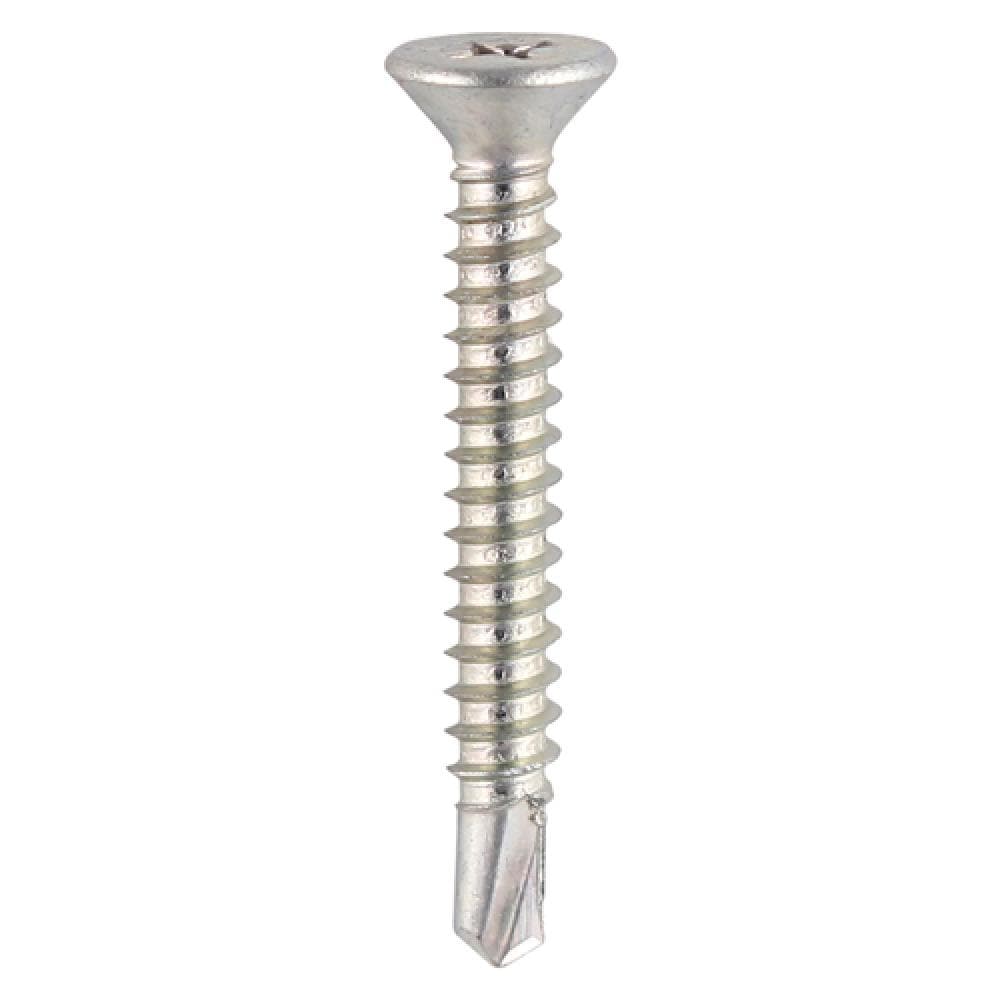 Timco 429Z Window Fabrication Screws - Countersunk - Ph - Self-Tapping - Self-Drilling Point - Zinc 4.8 X 60 Box 200