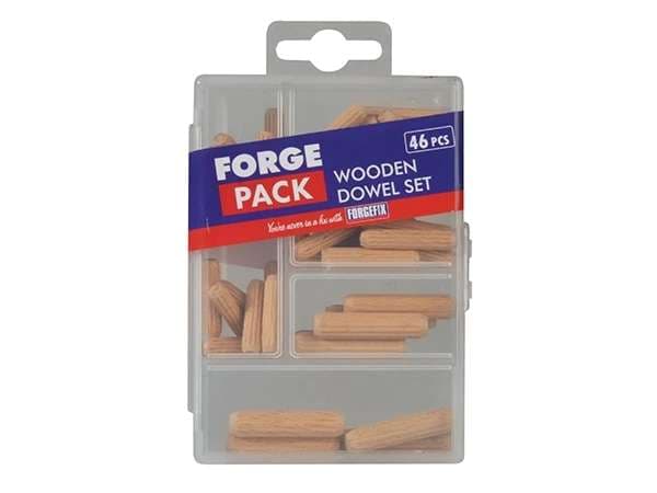 Forgepack FPDOWSET Wooden Dowels - Kit Assorted (Pack Of 46Pc)