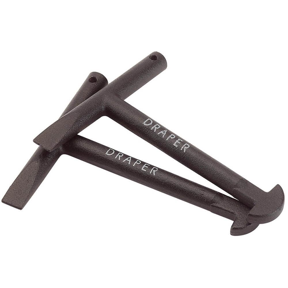 Draper 89721 Manhole Keys 2 X 130Mm per pair
