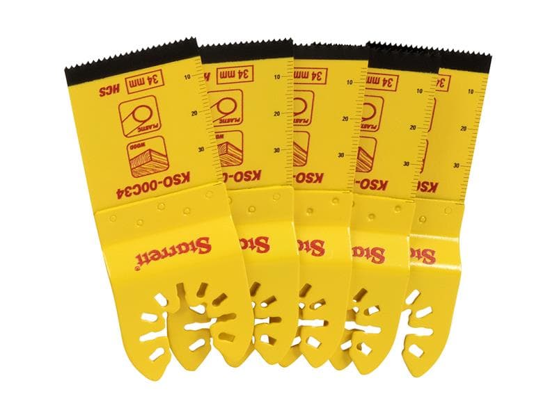 Starrett KSO-00C34-5 Kso-00C34-5 Plunge Hcs Oscillating Blade 40 X 34Mm X 18 Tpi Pack Of 5