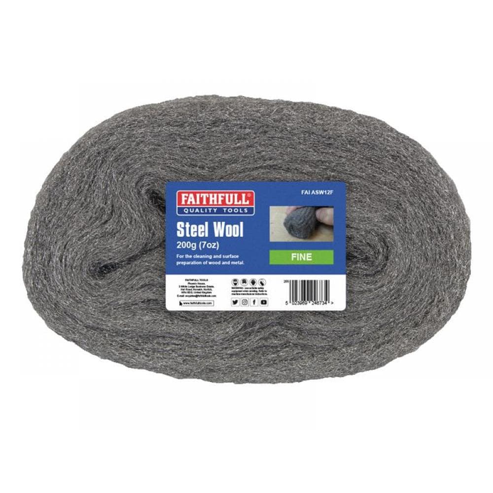 Faithfull 711134 Steel Wool Fine 200G
