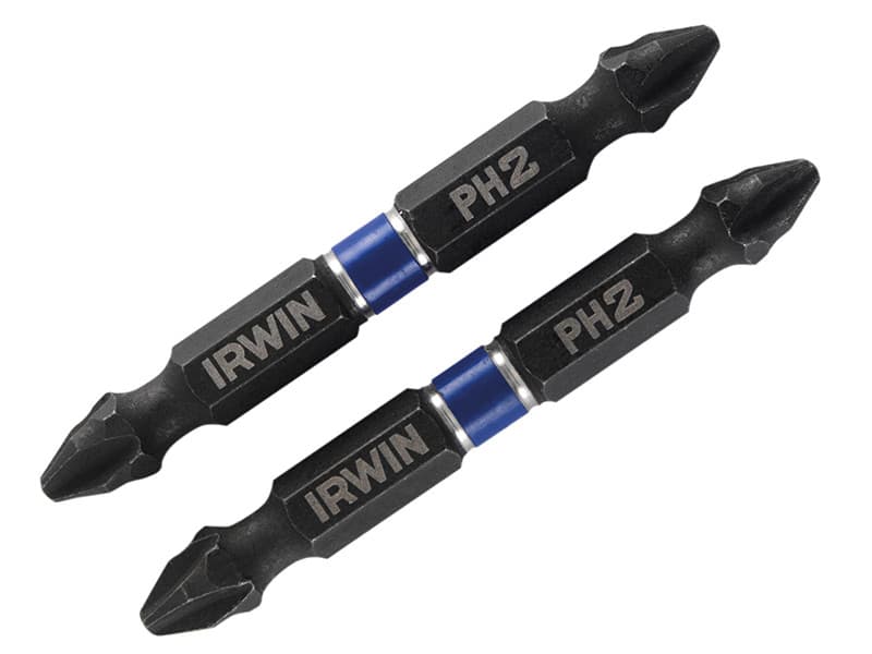 Irwin® 1923375 Impact Double-Ended Screwdriver Bits Phillips Ph2 60Mm (Pack 2)