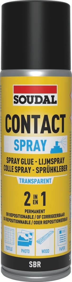 Soudal Contact Adhesive Spray Transparent 300Ml 132675