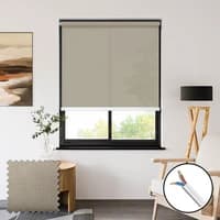 Seclusion Oyster 230vac Electric Privacy Roller Blinds Polyester