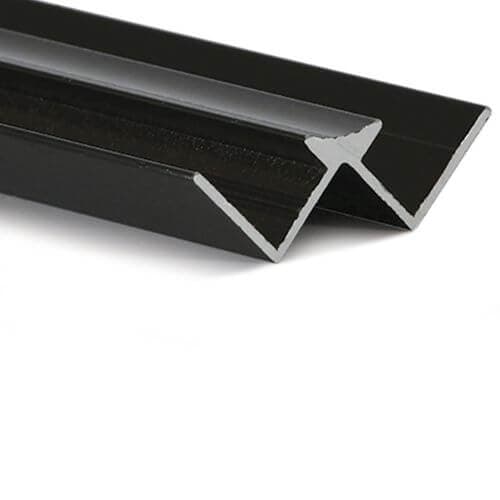 Guardian Internal Cladding Aluminium Internal Corner - 2400mm Black - For 10mm Bathroom/Shower/Kitchen/Ceiling Panels
