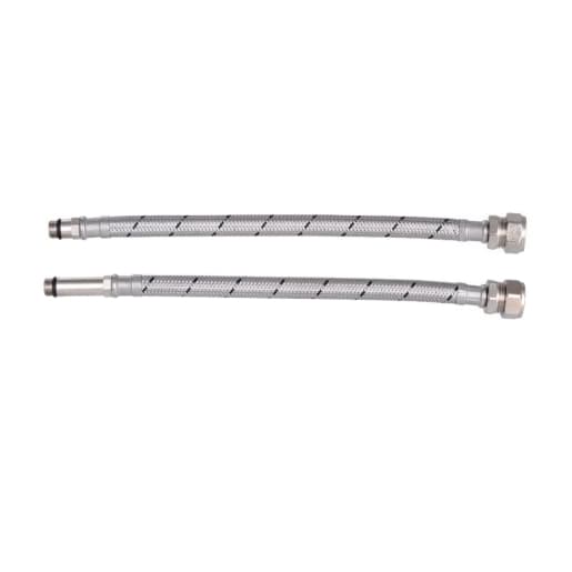15mm x M10 Flexible Monobloc Tap Connector Tails 300mm Pair