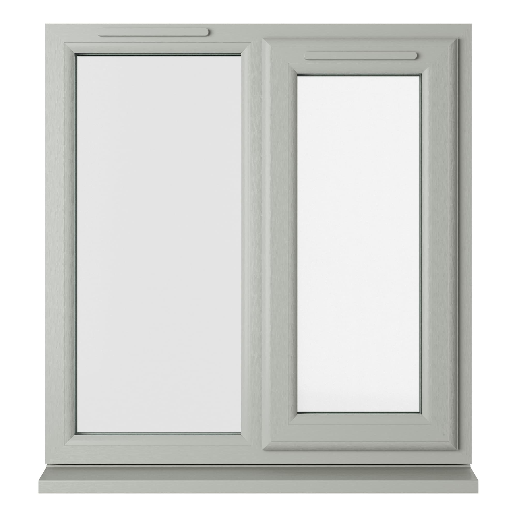 Crystal Double Glazed uPVC Window Agate/White Right Hung 965mm x 905mm Clear