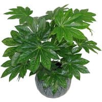 Dyzi Artificial Potted Plant With Realistic Wired Foliage - Green
