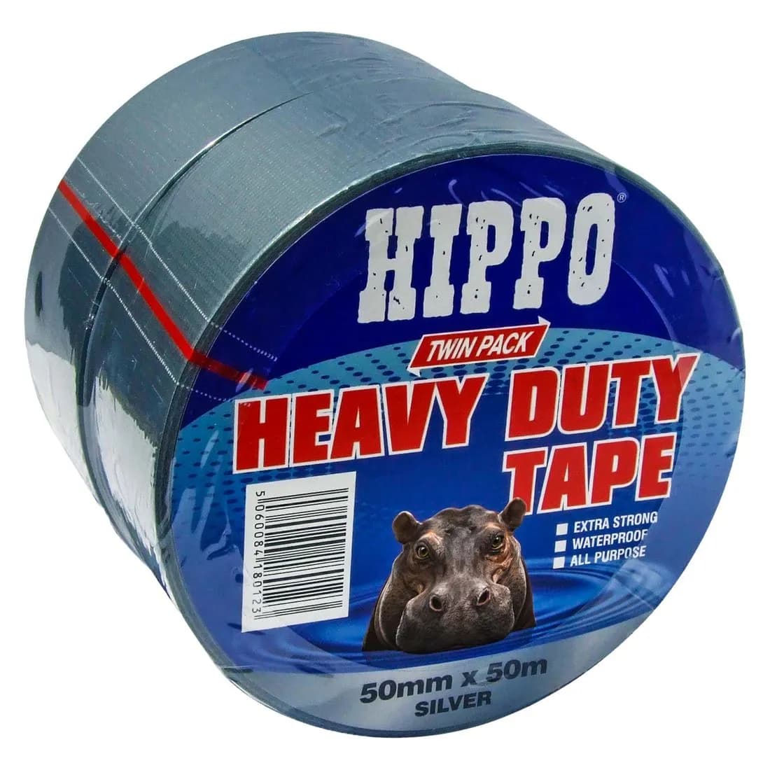 Hippo Silver Tape 50Mm X 50M Twin Pack
