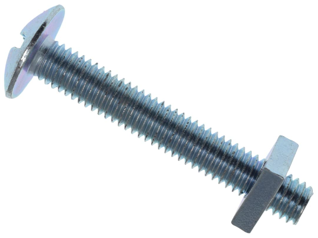 METALMATE® Roofing Bolt & Nut ZP M6 x 40mm (Box 25) MEMRBN0640