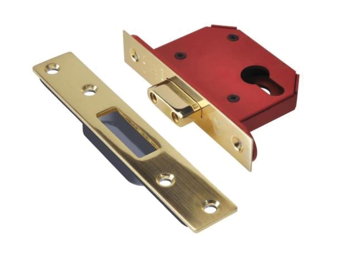 UNION StrongBOLT 21EU EUS-PB-2.5 Euro Deadlock Plated Brass 68mm 2.5in JL21EUS-PB-2.5
