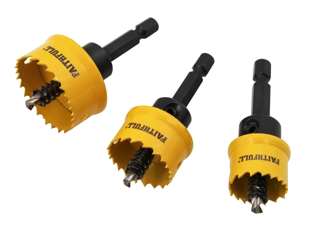Faithfull Mini Holesaw Set, 3 Piece FAIHSM3PSET