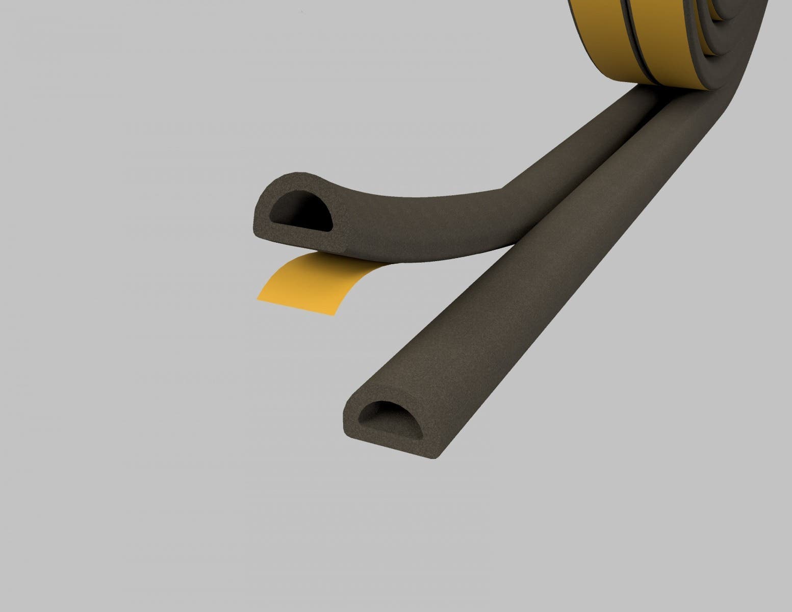 Stormguard EPDM 'D' Strip Window & Door Draught Seal - 5m - Brown