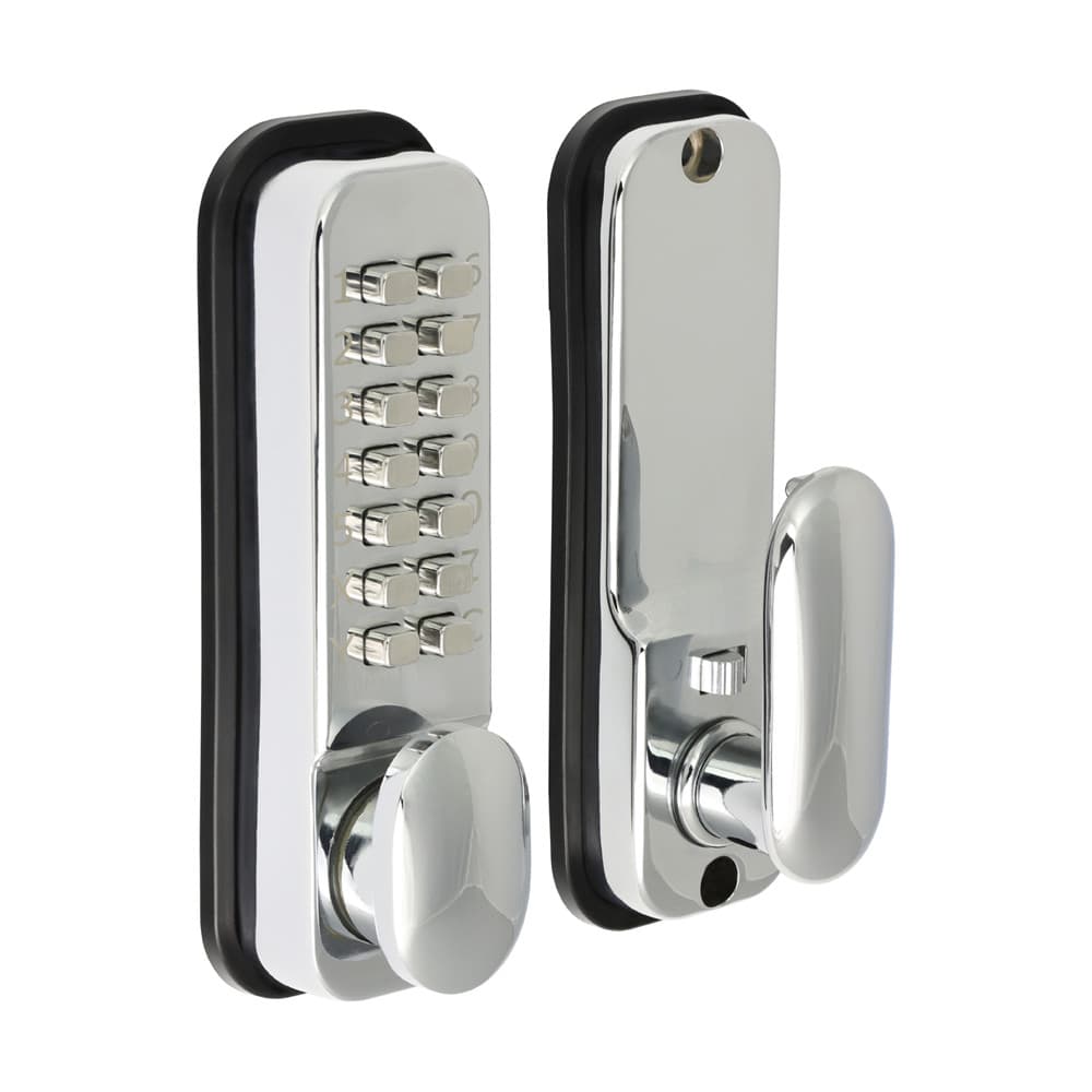 Timco Push Button Digital Lock - Polished Chrome Box 1 200086