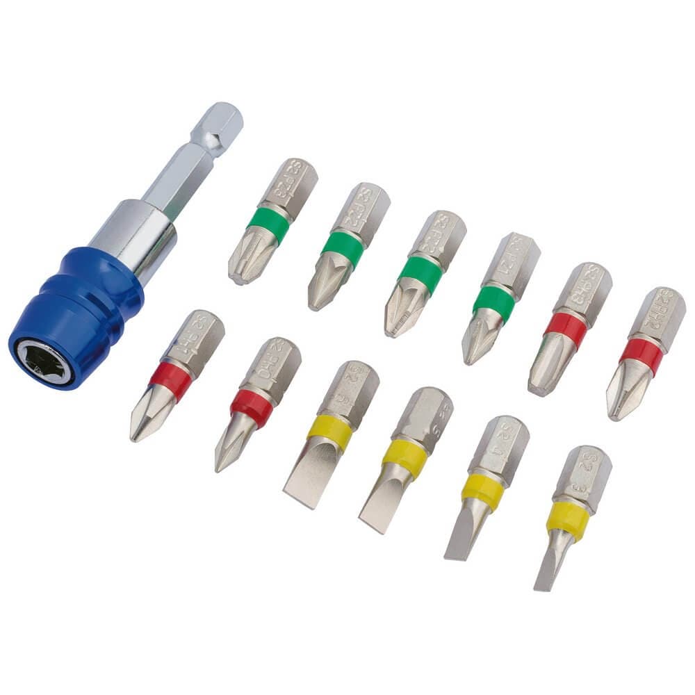 Draper Expert 82401 Coloured Screwdriver Bit Set With Magnetic Holder (13 Piece) per set