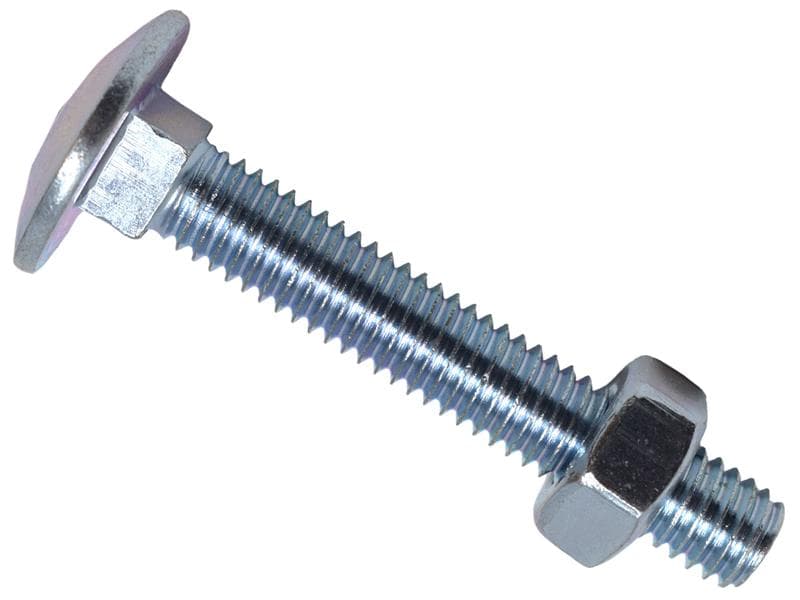 Metalmate® MEMCSX0640 Cup Square Hex Bolt & Nut Zp M6 X 40Mm Box 50
