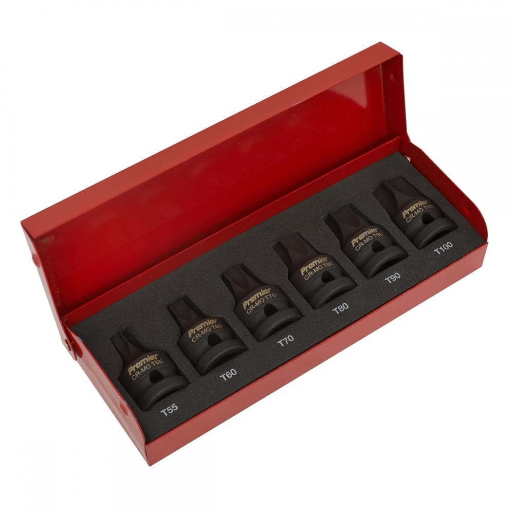 Sealey AK5607 Impact Trx-Star* Socket Bit Set 6Pc 1/2inSq Drive