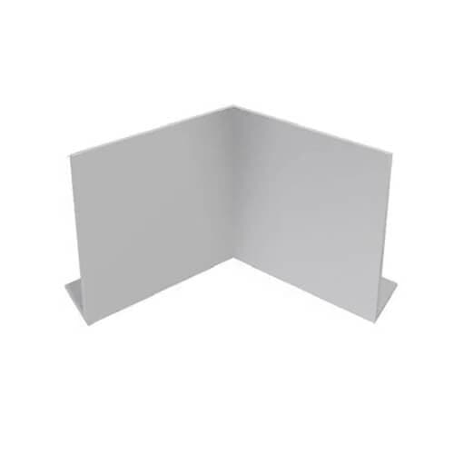 Aluminium Fascia V Profile Internal 90 Degree Corner - 210mm x 2mm White (9016 Matt)