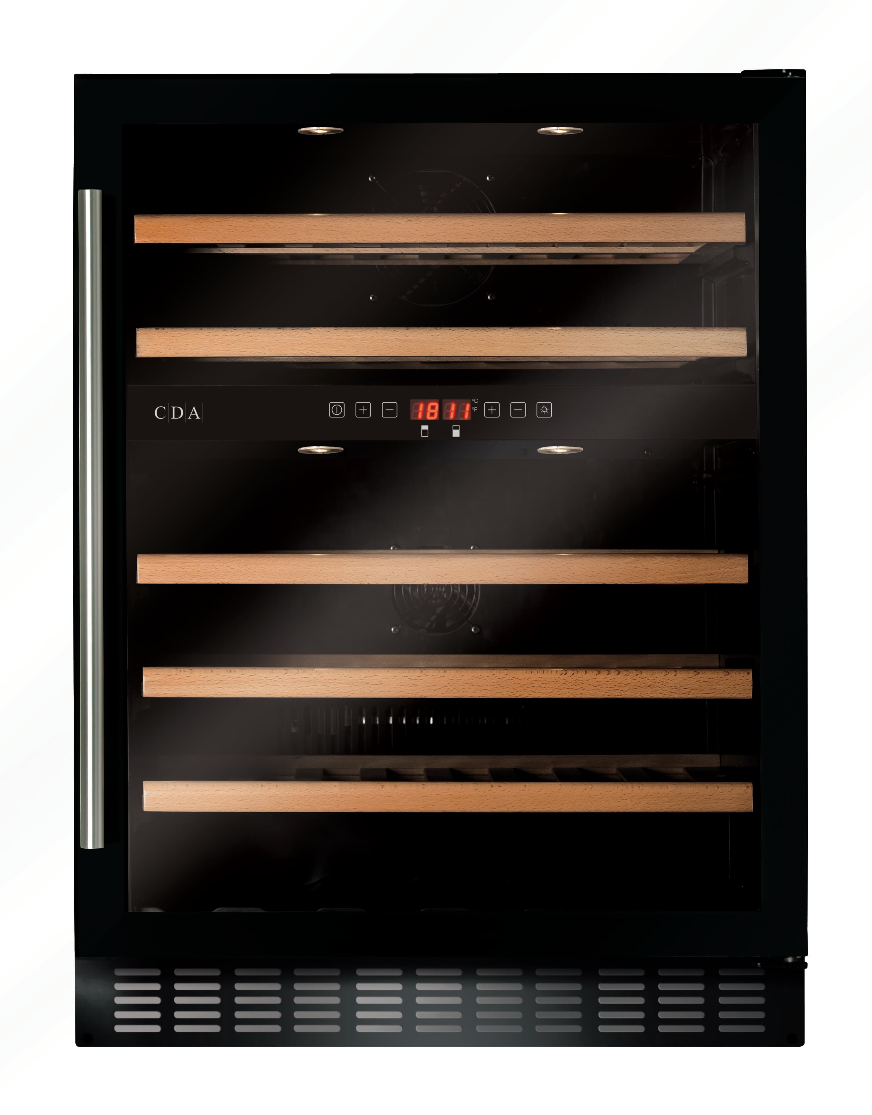 CDA 600mm Freestanding / Under Counter Wine Cooler Black - FWC604BL