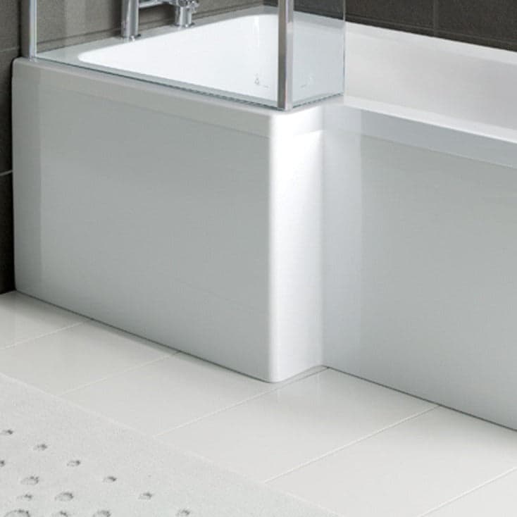 L Shape Shower Bath Front Bath Panel White