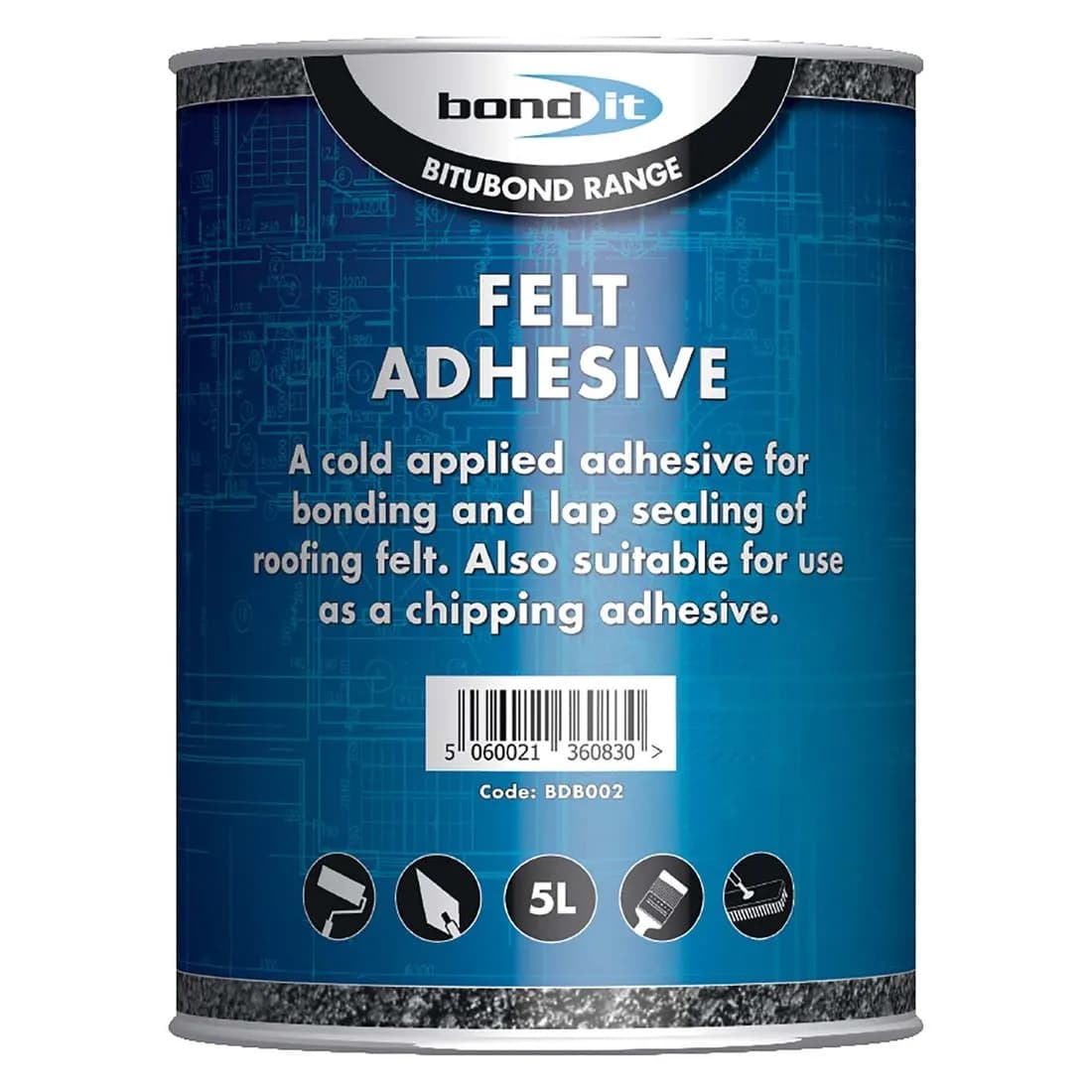 Bitubond Roofing Felt Adhesive Black 5L