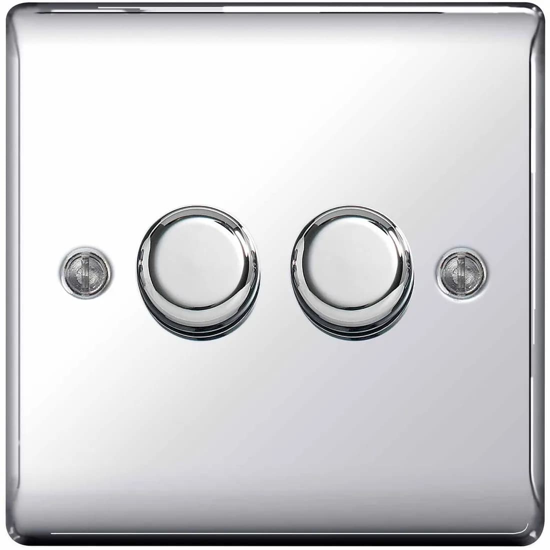 Bg Nexus 2G 2W Dimmer 400W Polished Chrome
