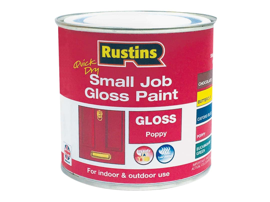 Rustins Quick Dry Small Job Gloss Poppy 250ml GPPOW250