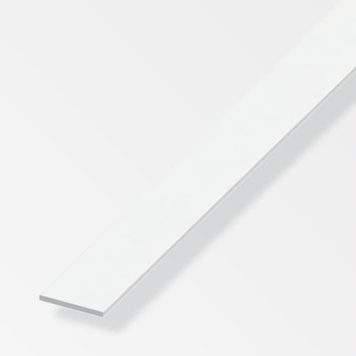 Alfer PVC Flat Bar 30mm x 3mm x 1mtr - White