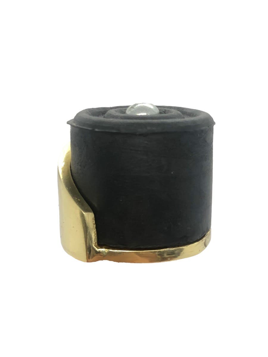 Brass Shielded Round Door Stop