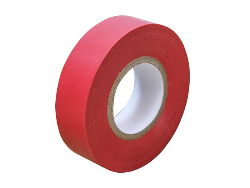 Faithfull 00351920RETB Pvc Electrical Tape Red 19Mm X 20M