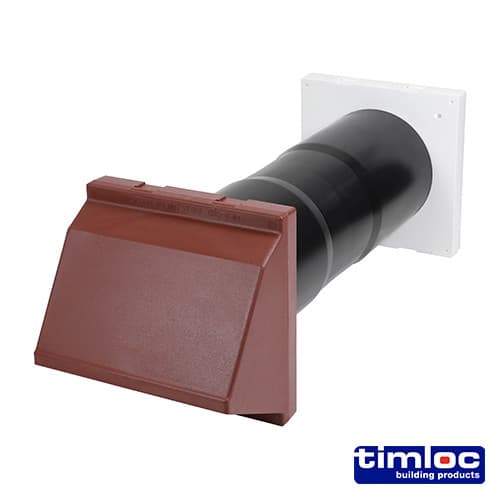 Timloc LOCACV7CBR Aerocore Through-Wall Ventilation Set Cowl And Baffle - Brown - Acv7Cbr 127 X 350 Bag 1