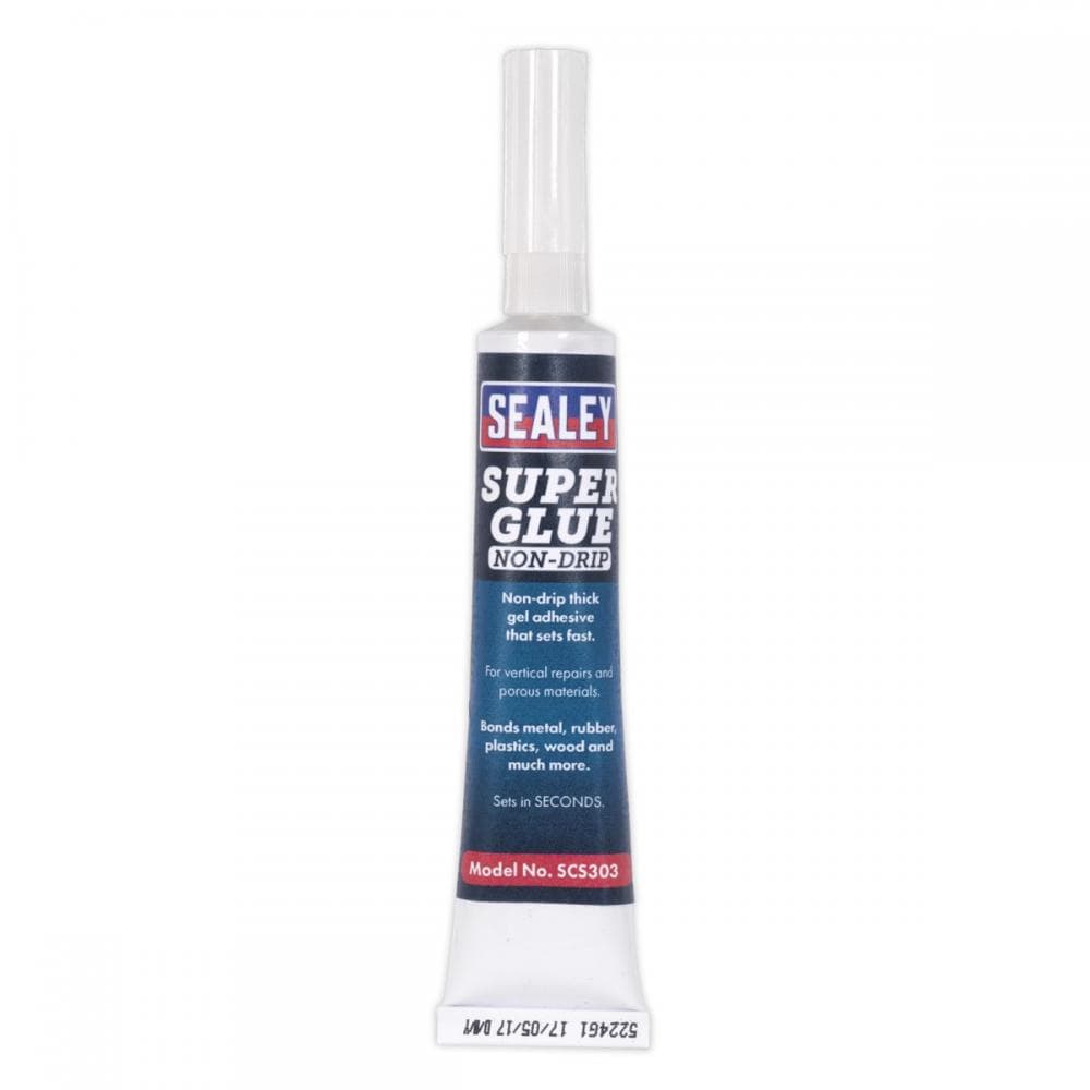 Sealey SCS303 Super Glue Non-Drip Gel 20G Pack Of 20