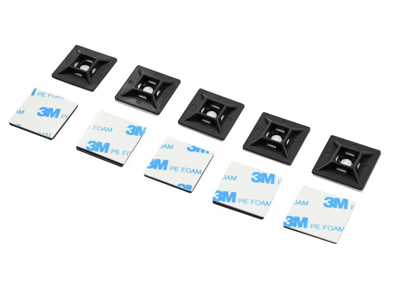 Faithfull FAICTMP28 Cable Tie Mount Pad (10) Black 28 X 28Mm