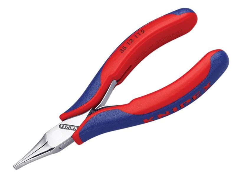 Knipex 35 12 115 SB Flat Jaw Electronics Pliers Multi-Component Grip 115Mm