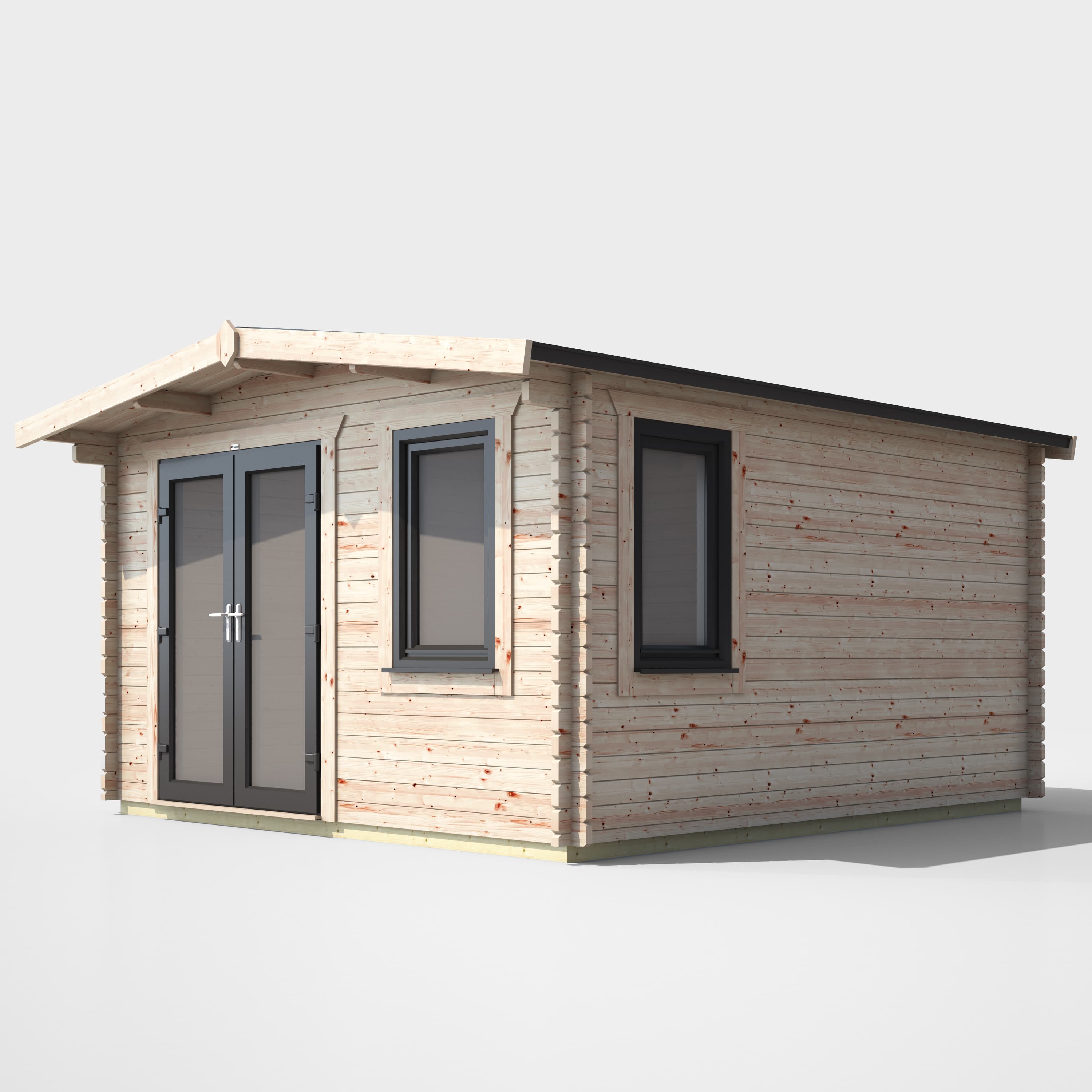 Powersheds 14 x 12 Power Chalet Log Cabin Left Doors