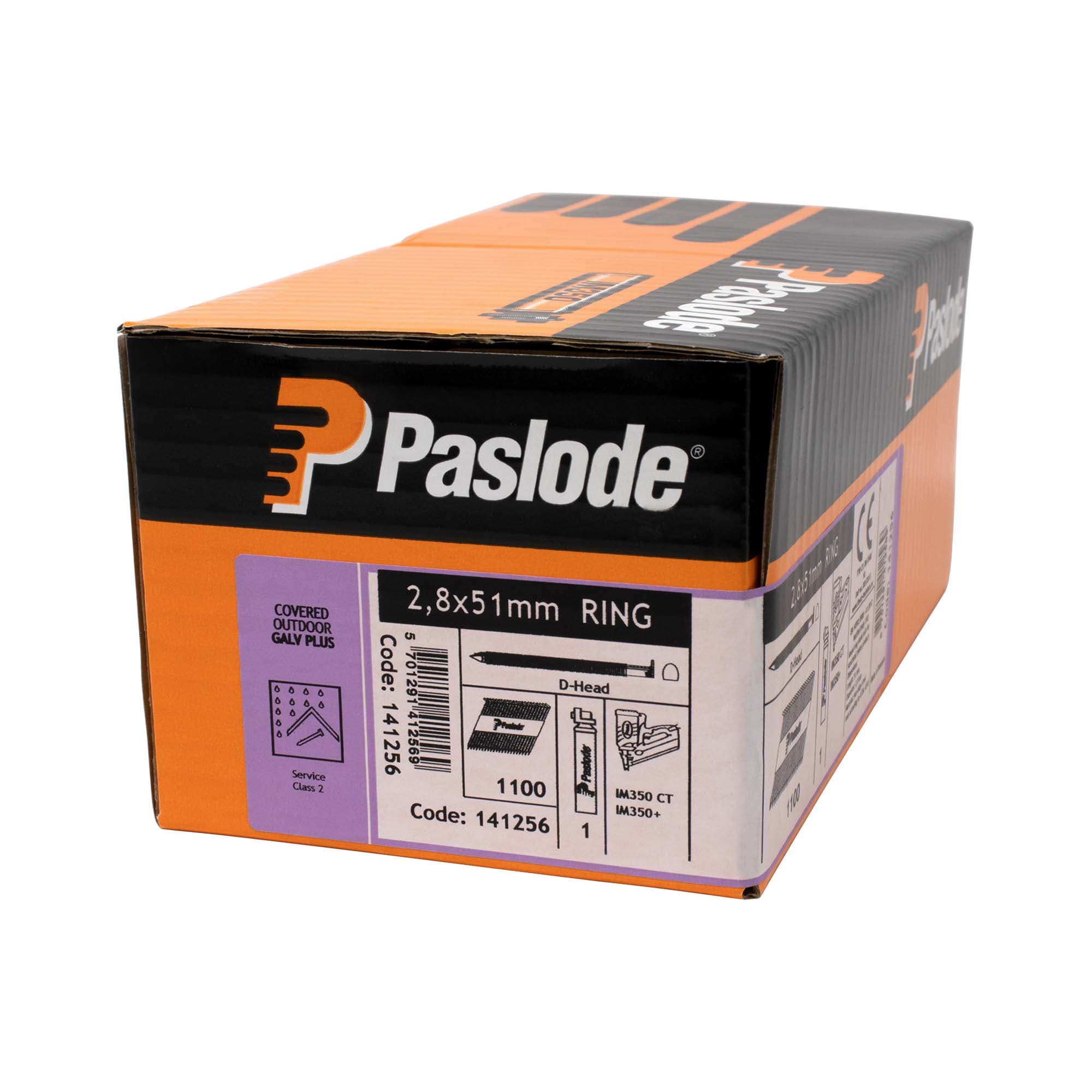 Paslode 141256 Galvanised Ring Handy Pack 51 x 2.8mm