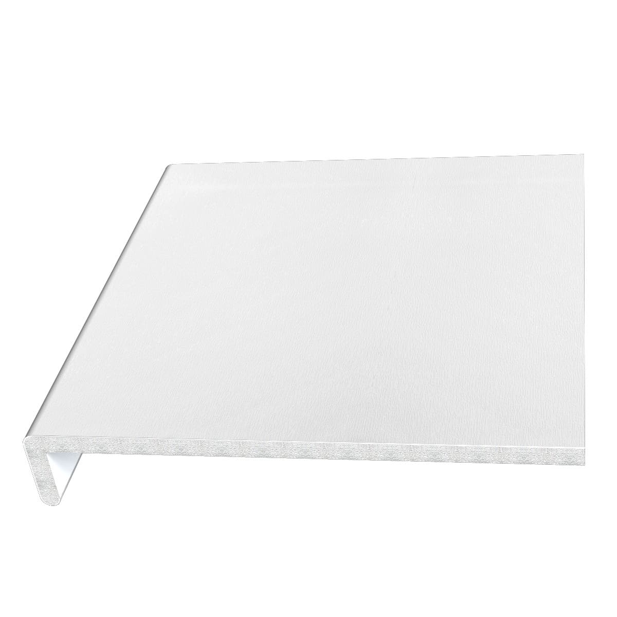 300mm White Woodgrain Fascia Capping Board - 10mm x 5mtr - Pack of 2
