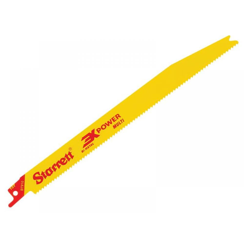 Starrett BT910-5 Bt910-5 Bi-Metal Reciprocating Blade Tapered 228Mm 10 Tpi (Pack 5)