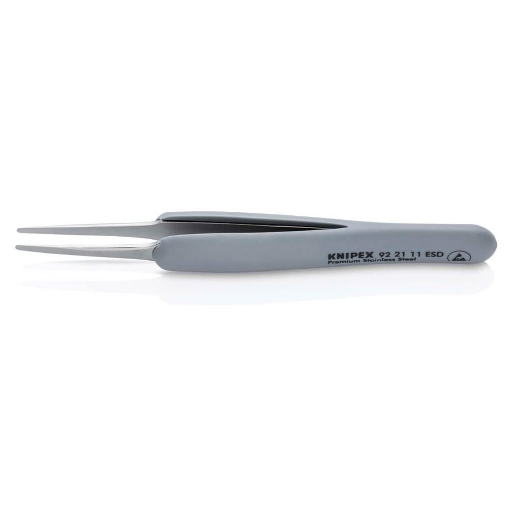Draper Knipex 92 21 11 Esd Precision Tweezers With Rubber Handles Esd 123Mm each 1 13195