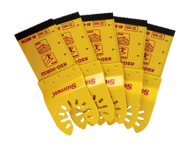 Starrett KSO-00B32-5 Kso-00B32-5 Plunge Bi-Metal Oscillating Blade 40 X 32Mm X 18 Tpi Pack Of 5