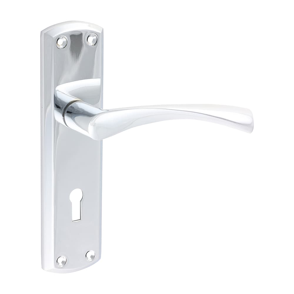 Timco Zeta Lock Handles - Polished Chrome Blister Pack 1 200004