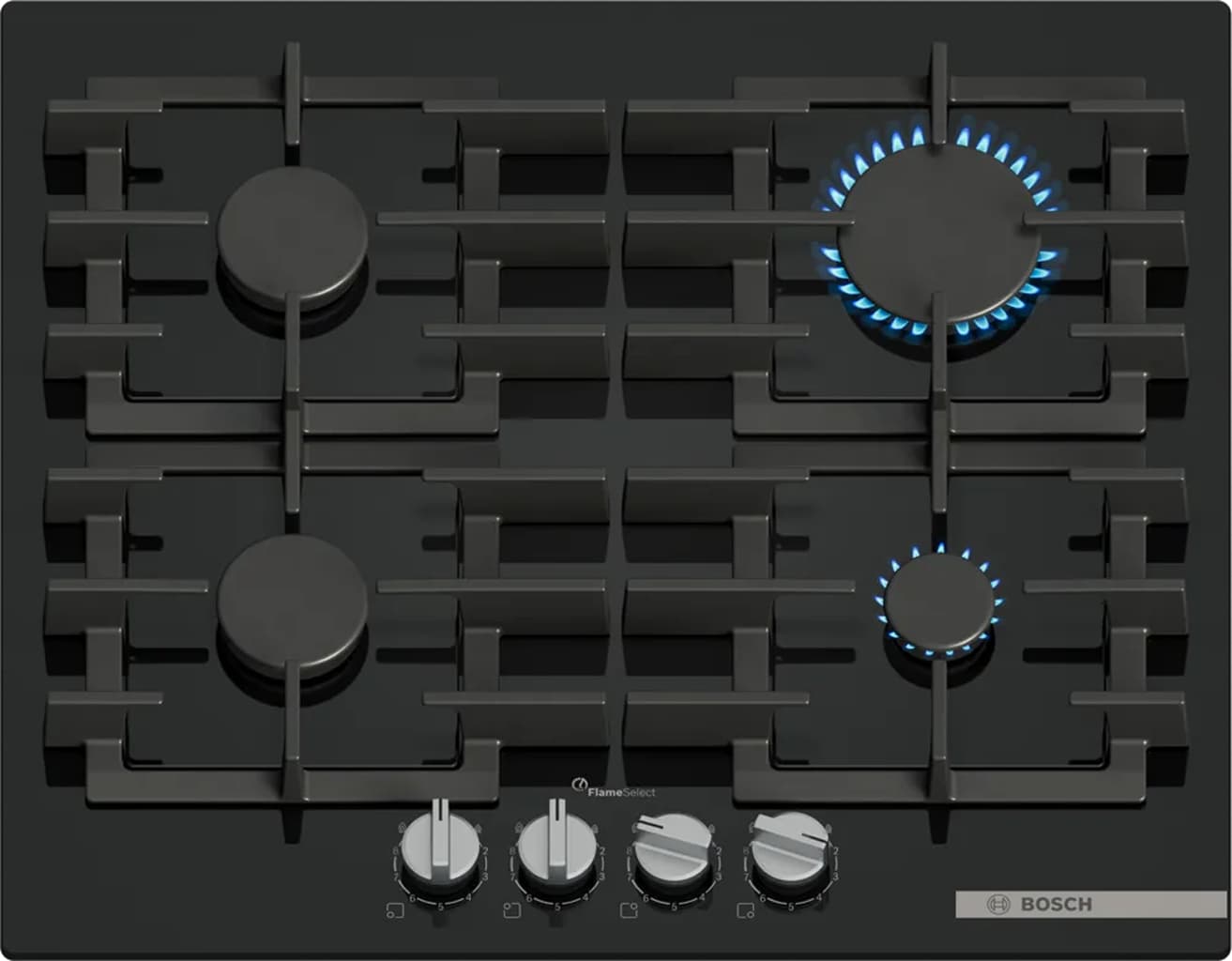 Bosch Serie 4 60cm Gas On Glass Hob Black PPP6A6I40