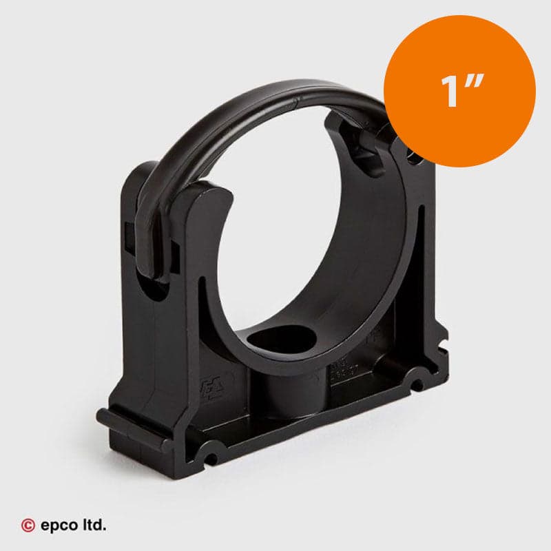 1" U-PVC Black Pipe Clip
