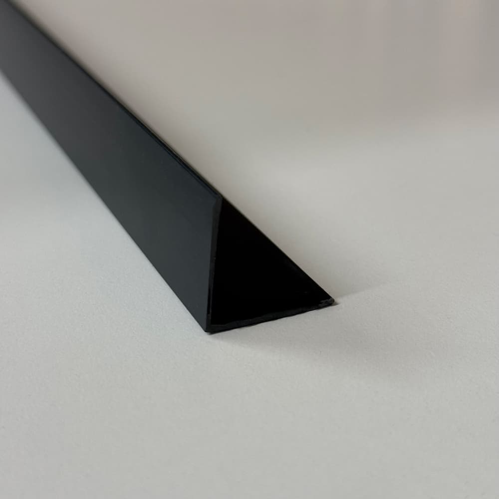 PVC Wall Panel Rigid Angle Trim Black